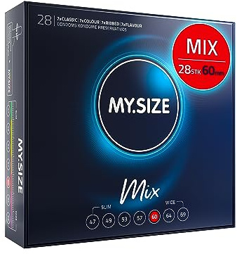 My.Size Mix Preservativi misura 5, 60 mm, confezione grande, 28 pezzi