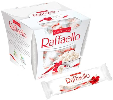 Ferrero Raffaello, Multi Box con Scatola 18 Praline + Bustina con 4 Praline ricoperta di scaglie di cocco e una croccante mandorla intera