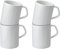 Denby White Porcelain Small Coffee Mug Set of 4-200ml Classic Simple Tea Mug Set for Home & Office - Dishwasher Safe, Microwave Safe - Chip Resistant