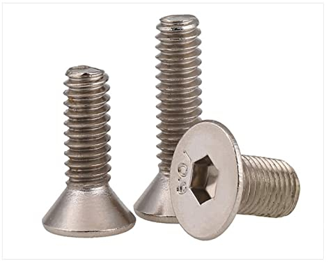 LAZIRO 10.9 Karbonstahl Senkkopfschrauben M5 M6 M8 Schrauben Flachkopfschrauben Innensechskantschrauben (Size : M8X20 25pcs)
