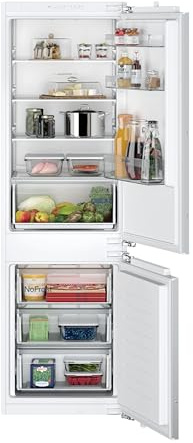 Siemens KI86NNFE0, iQ100, Einbau-Kühl-Gefrier-Kombination, 177,5 x 56 cm Nische, 184 L Kühlen & 76 L Gefrieren, Made in Germany, noFrost, freshBox, schnelles Kühlen, sehr Leise, Flachscharnier