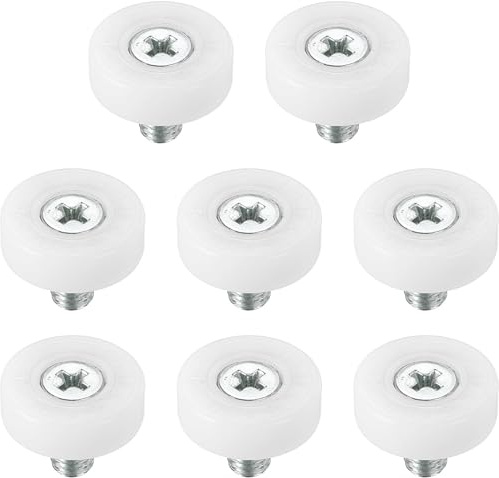Schubladenrolle, 8Stück 22mm POM Kunststoff-Schrank-Schubladenschieber, Räder, Schubladen-Positionierungsrollen, Schubladenrollen, Riemenscheiben für Möbel, DIY-Ersatzteile (22mm)