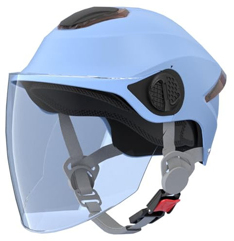 retrò Casco Scodella Portatile Mezzi Caschi Jet, Mezzo Casco da Motociclista Vintage Caschi Caschi Casco A Scodella Scooter Motorino ECE Omologato Mezzo Elmetto da Moto retrò
