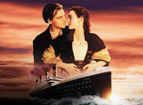 RUIYANMQ Jigsaw Puzzle 1000 Teile Rose Titanic'S Love Film Posters for Fun Adult Puzzle Toy Vy169Nt