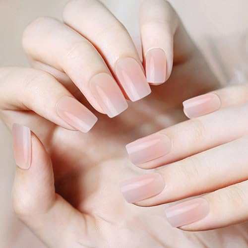 24 Pezzi Press On Nails Corto, Unghie Finte Adesive, Finto Da Incollare Con Colla, per Donne e Ragazze Nail Art