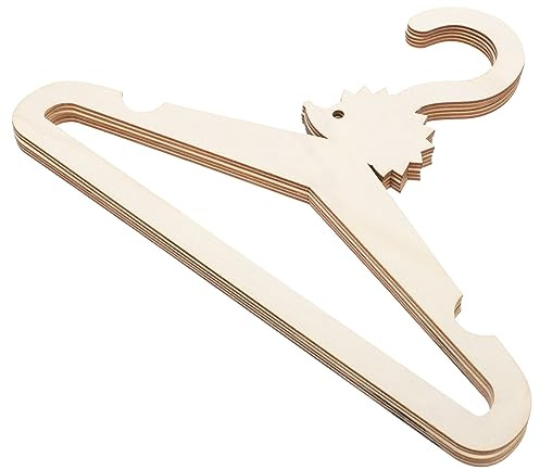 Amosfun 5stücke Kleiderbügel aus Holz für Babykleidung mit Tiermotiven rutschfest Glatte Oberfläche zum Selbermachen für Kleiderschrank und Wäsche Trocknen und Stabil