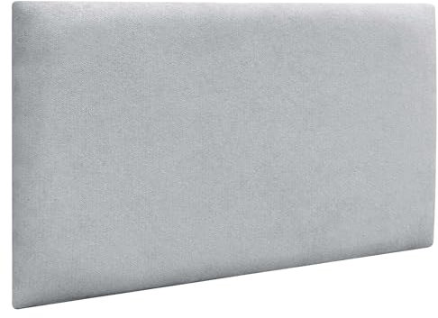 DHOME Paneles Tapizados de Tela Aqualine Autoadhesivos para Pared Acústicos Absorbentes Protección Impactos Cabeceros Decoración Hogar Dormitorio (Gris Claro, 60x50cm)
