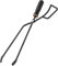 Milisten Lengthened Charcoal Clip BBQ Tongs with Wooden Handle for Camping and Outdoor Cooking Iron Charcoal Clamp Fire Pit Accessories