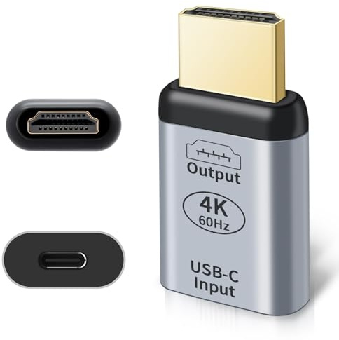 RUIZHI USB C to HDMI Adapter, 4K@60Hz - USB C to HDTV/DP Adapter for MacBook, Windows, Android, Phone & More, Type C 3.1 Gen2, Aluminium