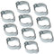 Lot de 10 colliers de serrage 9-11 mm avec 2 oreilles, anneaux de sertissage en acier, colliers de serrage pour tuyaux, raccords de tuyaux, câbles, tuyaux d'eau