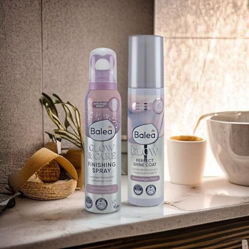 GLOW Perfect Shine Coat Kit de soins capillaires (2 pièces) | Spray de protection thermique (150 ml) et spray de finition Glow & Care (150 ml) | Pour une brillance ultime, des cheveux anti-frisottis