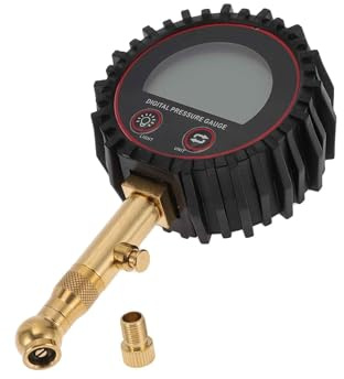 A ABSOPRO 1 Set Universal Reifendruckmesser 200PSI 7cm / 2,76 Zoll Digitaler Druckmesser ohne Batterie Reifenluft-PSI-Messgerät für Motorrad SUV LKW Artikelaustausch