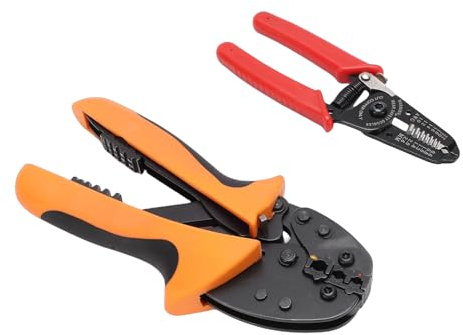 KIMISS Kit de Herramientas de Prensado y Pelacables multifuncionales: Alicates Pelacables de Grado Profesional para Renovación del Hogar y Reparaciones Electrónicas