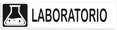 Becral® - Adhesivo de Vinilo LABORATORIO | Pegatina puerta de VINILO | Señal informativa | Cartel Puerta 200x50mm (2)