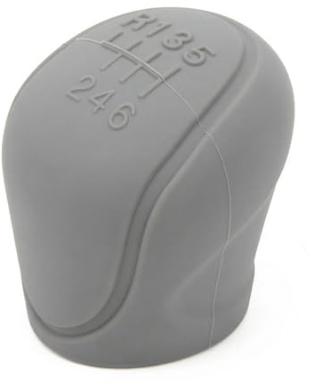 GWEOR Funda para Palanca de Cambios de Silicona para Coche, Protector de Pomo de 6 Velocidades, Antideslizante y Ergonómica, Accesorio Universal de Interior, Gris