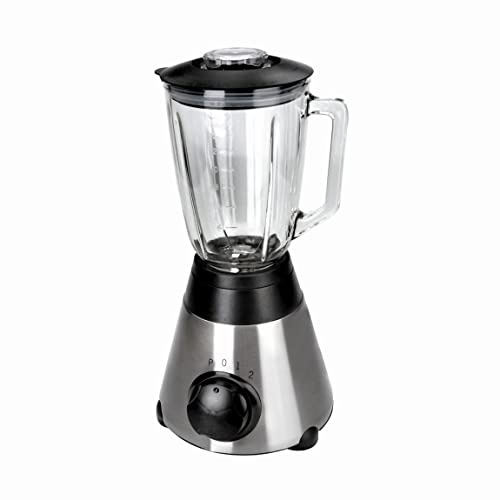 Lacor 69081 - Batidor Con Jarra De Cristal 500w 1, 5Litros - Gris | En cristal templado, para montar, emulsionar y mezclar; con 1,5 L de capacidad, versátil para tus preparaciones del día a día
