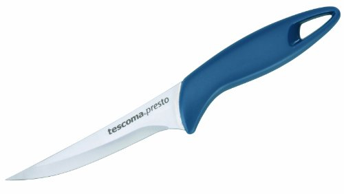 Tescoma 863005 Presto Coltello Sbucciatore, Acciaio Inossidabile, Blu, 14 cm, 1 Pezzo