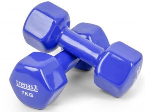 Trenas vinylhantlar, ett par – 0,5–10 kg/st Blue - Each 7.00 kg