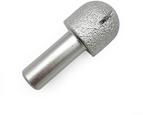 DIATOOOL 1pc Fraise diamant brassé sous vide avec queue 1/2 pour fraise en pierre, granit, marbre, Argenté, No.12