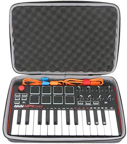 co2CREA Hard Travel Case for AKAI Professional MPK Mini MKII/MPK Mini Play | EVA Protective Carrying Bag with Shockproof Foam Cushion, Case Only