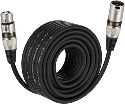EBXYA XLR Microphone Cable 15m 1-Pack for Studio, Stage & DMX | Premium, 3-Pin Balanced, Male to Female, Shielded, Durable, Low-Noise