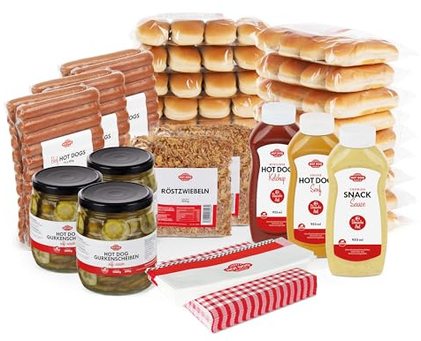 HOT DOG WORLD - Hotdog-Partypaket dänische Art für 72 Hot Dogs (Rind)