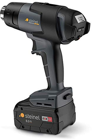 Steinel MobileHeat 5 Heißluftgebläse (Abmessungen 225 x 72 x 204 mm, Temperatur 50-500 °C, Leistung 600 W, Gewicht 2,21 kg, 500 Stunden Lebensdauer, inkl. Akku und Ladegerät) 066611