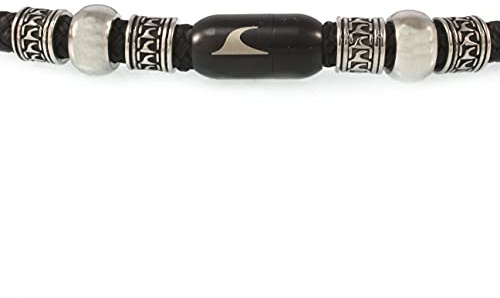 WAVEPIRATE® Segeltau Halskette ATOLL ST Schwarz Schwarz Herren Männer