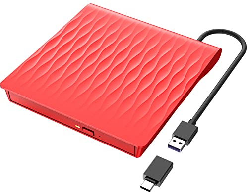 LPUNCD Unidad Externa de DVD/CD USB 3.0 & Type-C, Grabadora de DVD Portátil, CD DVD +/-RW ROM, Unidad de DVD para PC, Desktop, iMac, MacBook, Compatible con Win11/10/8/7/XP/Linux/Vista/MacOS