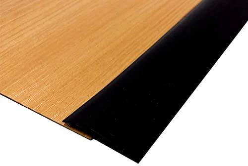3 Meters Black Carpet Trim Self Adhesive PVC Laminate Floor Door Doorway Transition Threshold Strip Tile Edgings Rubber Flooring Edge Strip(Cover Height Within 3mm)