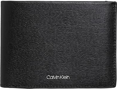 Calvin Klein Ck Median Trifold 10Cc W/Coin Geldbörsen, Herren, Schwarz (Ck Black), Os