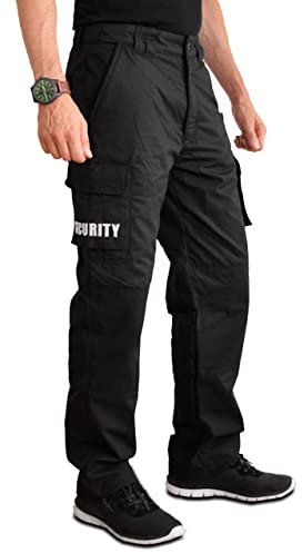 PRODEF® Pantaloni di sicurezza con protezione antitaglio di livello 5, patch di sicurezza rimovibili, Nero , M