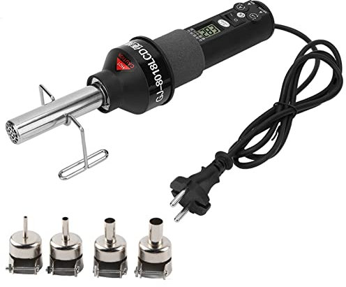 Pistola Termorretráctil De Vinilo, Pistola De Calor Para Soldar, 220V 450W LCD, Pistola De Aire Caliente Electrónica Ajustable, Estación De Soldadura Para Desoldar IC SMD BGA
