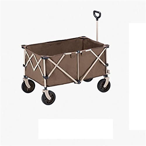193L Carrello Pieghevole per Esterni Carrello per Bagagli Portatile di Grande capacità Maniglia Regolabile Shopping da Viaggio Carriola Camp