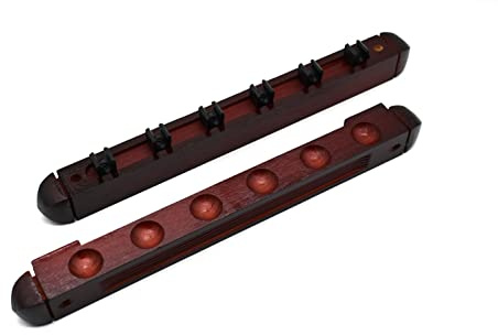 BILMAG Billard Zubehör Queuehalter Wandhalter Roman für 6 Queue Cue Kö, Queueständer (Mahagony)