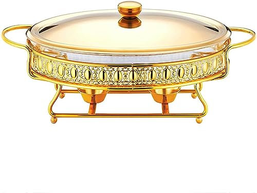 FLTRGO Buffet Pot Glass Alcohol Stove Household/Commercial Small Chafing Dish Solid Fuel Boiler Withstand High Temperatures Not Hot Hand Simple Cleaning