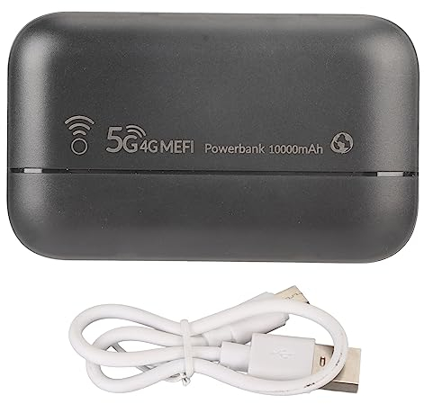 PUSOKEI Freigeschalteter 5G WLAN Hotspot, 300 Mbit/s 4G LTE Wireless Netzwerk Router, 300 Mbit/s Tragbares WLAN für Spielpartyreisen, 10000 mAh