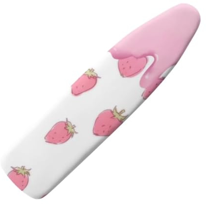 Jeiento Bügelbrettbezug Pink Ice Cream Pink Strawberry 15 x 54 Polyester Hitzereflektierender Bügelbezug schmutzabweisend & langlebig Scorch Bügelbezüge