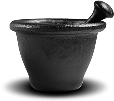 Mehrzweck-Mörser-Stößel-Set aus unbeschichtetem Gusseisen, manuelle Kräutermühlen, Fleischwolf, Gewürze, Pfeffermühle, Knoblauchpresse, Brecher, Mahlen