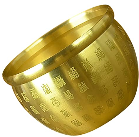 ABOOFAN Cuenco Fortuna de Latón Cuenco Feng Shui Hogar Decoración de Escritorio Fortuna de Latón Dinero