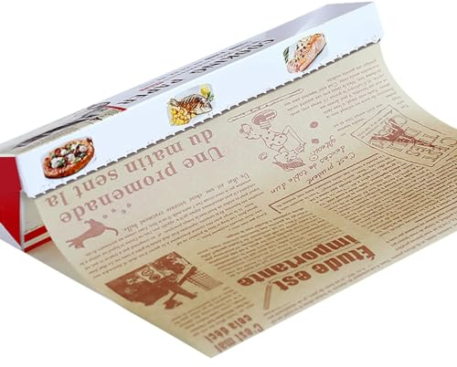 Papier d'emballage imprimé pour barbecue - Antiadhésif, imperméable et facile à déchirer pour biscuits - Papier d'emballage sulfurisé