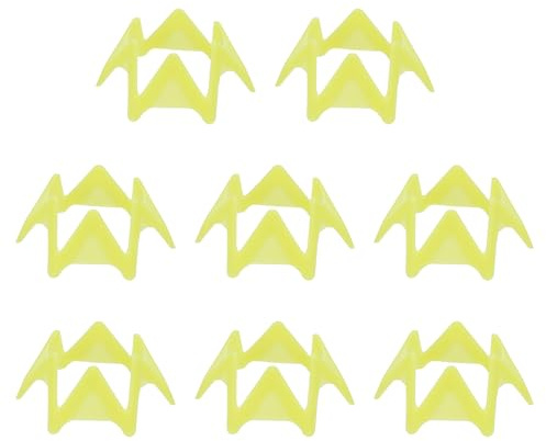 PATIKIL Plastik Golf Teegenusses 8 Pack 0.8 Zoll Golf Simulator Tee Golf Mat Tee Übungstraining Für Winterrasen Outdoor Indoor Driving Range Hitting Mat Gelb | Golfmatte Tee Übungstraining, für Winter-Turf im Freien und drinnen Driving Range Hitting Mat