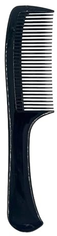 Gabri Wide Tooth Comb - Comfortable Handgrip Handle Detangler Hair Comb, Ideal for Personal, Barber, Hairdresser, Salon, Thick & Curly, Medium to Long Hair - Hair Combs (Ridge Grip No.2308 23cm)