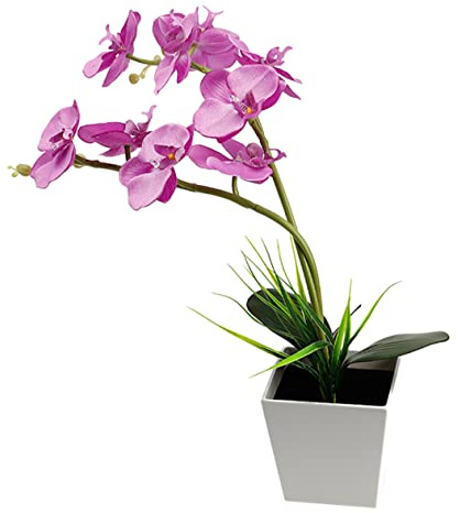 Zerodeko Led Orchideen Tischlampe Aus Kunststoff 9 Led Perlen Flexibel Biegbar Bonsai Blumenlicht Nachttischleuchte Zimmerdekoration