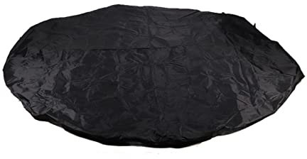 10ft Swimming Pool Cover, Oxford Cloth Material, Convenient Storage & Installation, Black Winter Pool Cover for Barbecue Grill, Pollution Prevention, Heat Preservation