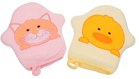 2 Stück Kreativer Badeschwamm in Sternform aus Baumwolle für Kinder | Kleiner Aufhängering, Hohe Wasseraufnahme und Angenehmes Handling, Geeignet für Reise und Geschäftsreise Zufällige Farbe