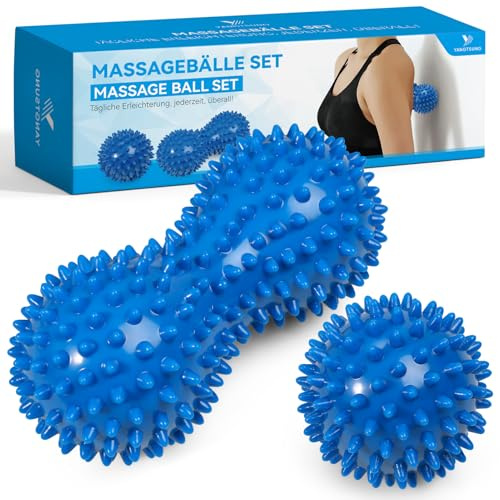 YANGTSUNG Palline Massaggio 2 Palle, Palline Massaggio e Lacrosse Ball, Sfere da Massaggio per Deep Tissue Massaggio, Fisioterapia, Rilascio Miofasciale, Auto-massaggio