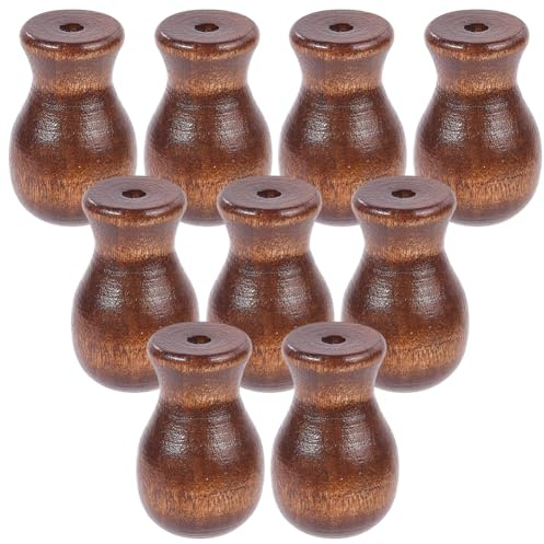 SOFPLATE 12 pieza de Extremos de Cordón para Cortina Perillas de Madera Natural Marrón para Colgar Persianas Romanas Borlas Cordón Colgante Extremos de Bola Tiradores para Cortinas de Ventana Accesori