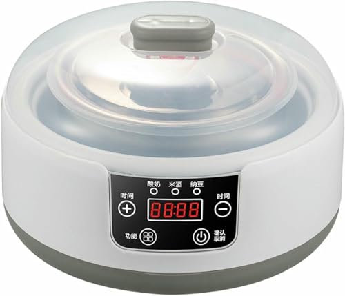 BGVYFXEZ Máquina automática para Hacer Yogurt, Yogurtera Digital, Yogurtera Eléctrica, Yogur casero, Elaboración de Vino de arroz y natto