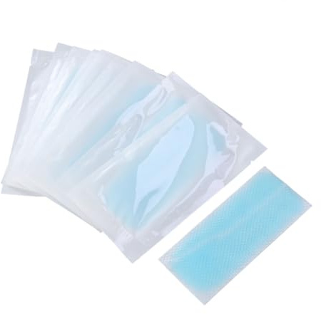 UTHCLO 10 Pezzi Strisce Gel Raffreddanti per Fronte Adesive Rapido e Denti Effetto Rinfrescante Portatile per Affaticamento e Colpo Sole